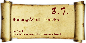 Besenyődi Toszka névjegykártya